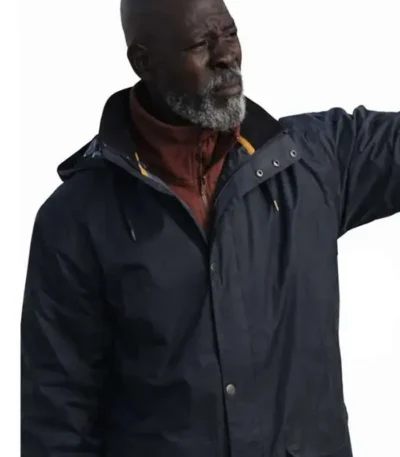 Thrash Djimon Hounsou Blue Hooded Jacket