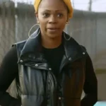 Tiffany Haddish Goes Off Sparkle Clark Puffer Leather Vest