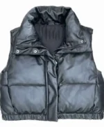 Tiffany Haddish Goes Off Sparkle Clark Puffer Leather Vest