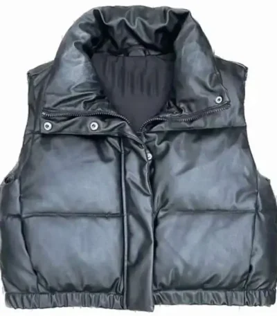 Tiffany Haddish Goes Off Sparkle Clark Puffer Leather Vest