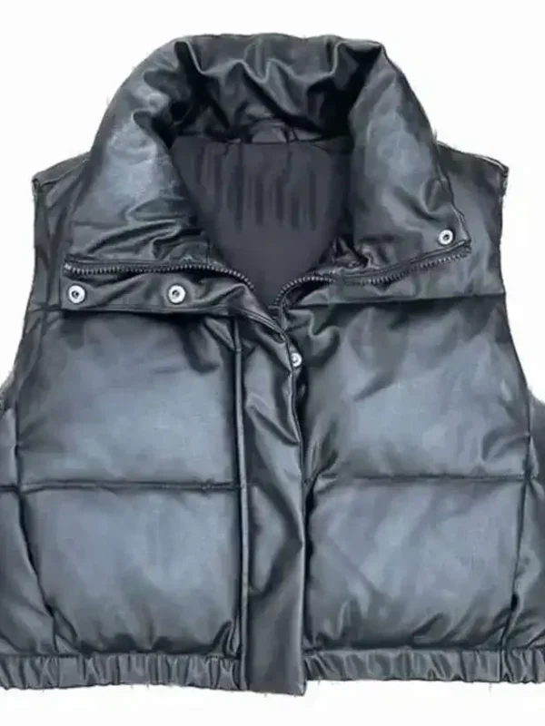 Tiffany Haddish Goes Off Sparkle Clark Puffer Leather Vest