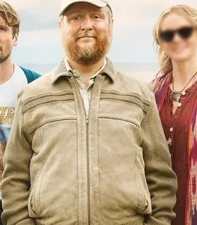 Tim Key The Ballad Of Wallis Island Beige Bomber Jacket