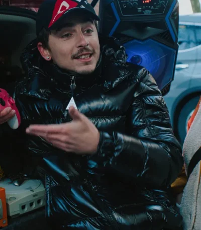 W Magazine Timothee Chalamet Black Puffer Jacket