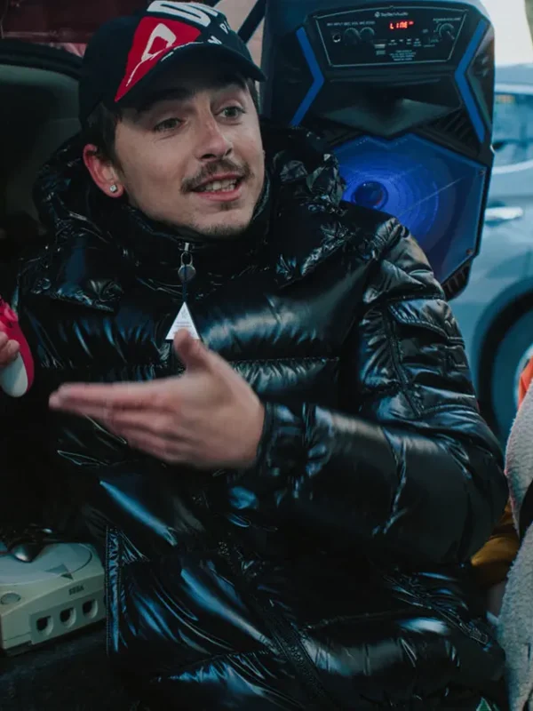 W Magazine Timothee Chalamet Black Puffer Jacket