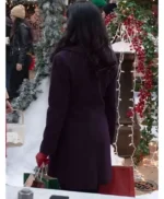Tiya Sircar A Gingerbread Christmas Purple Coat