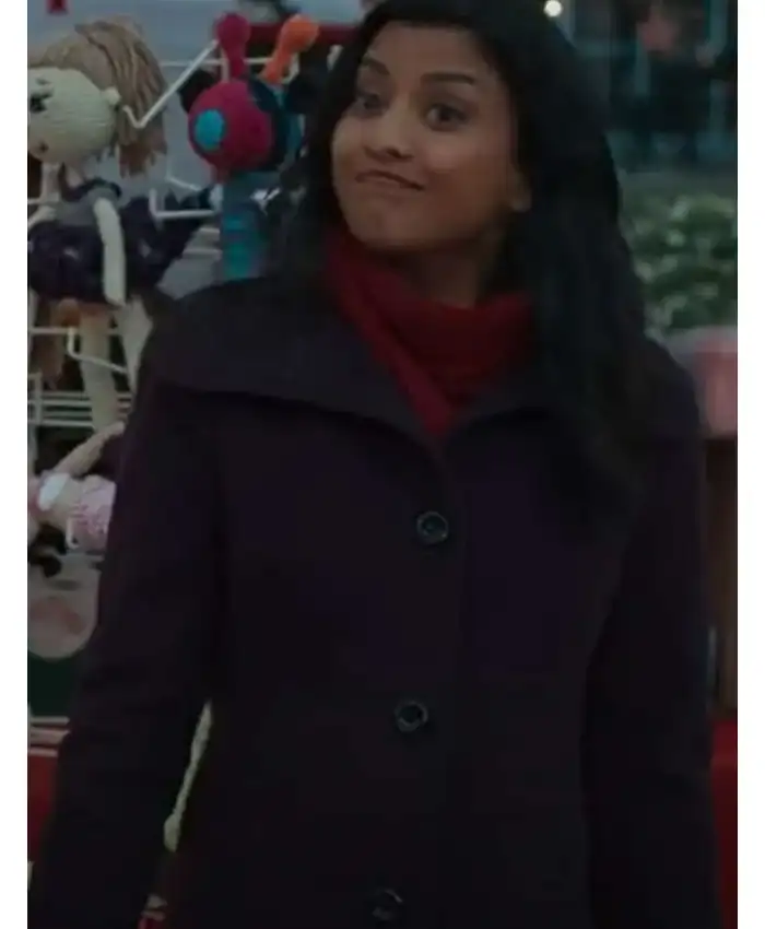 Tiya Sircar A Gingerbread Christmas Purple Coat Tiya Sircar A Gingerbread Christmas Purple Coat