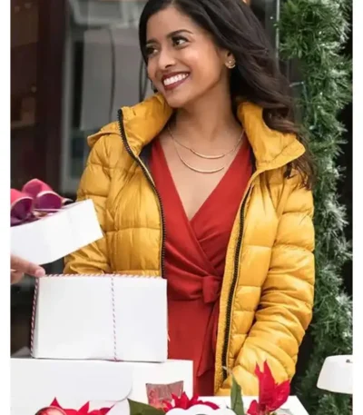 Tiya Sircar Christmas on Wheels Yellow Jacket