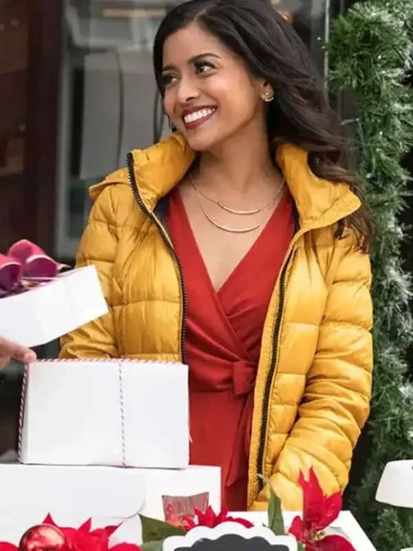 Tiya Sircar Christmas on Wheels Yellow Jacket