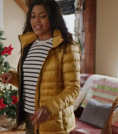 Tiya Sircar Christmas on Wheels Yellow Jacket