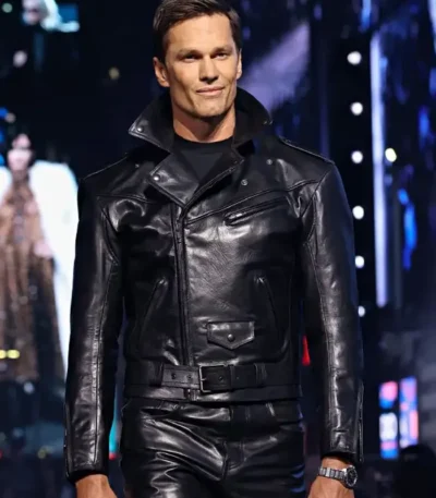 Tom Brady Catwalk Black Leather Jacket