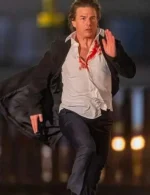 Tom Cruise Mission Impossible 8 Black Wool Coat