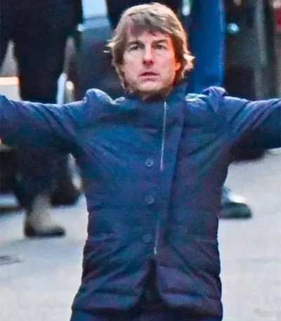 Tom Cruise Mission Impossible 8 Blue Jacket