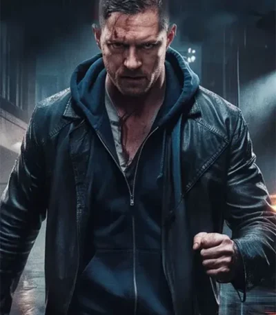 Tom Hardy HAVOC Black Leather Blazer