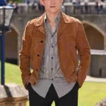 Tom Holland Spiderman Far From Home Brown Suede Jacket