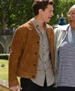 Tom Holland Spiderman Far From Home Brown Suede Jacket