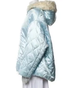 Toronto ICEMAN Video Shoot Drake Blue Quilted Jacket