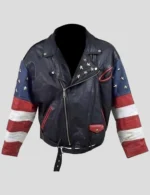 USA Brando Vintage 80s Stars Studded Bomber Jacket