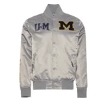 University of Michigan Gray Satin Jacket