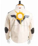 Video Game Valorant Phoenix Fiery White Leather Jacket