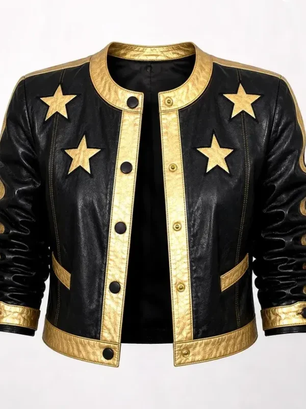 Vintage Golden Star Leather Jacket
