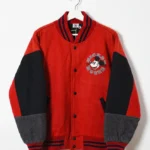 Vintage Mickey Mouse Red Varsity Jacket