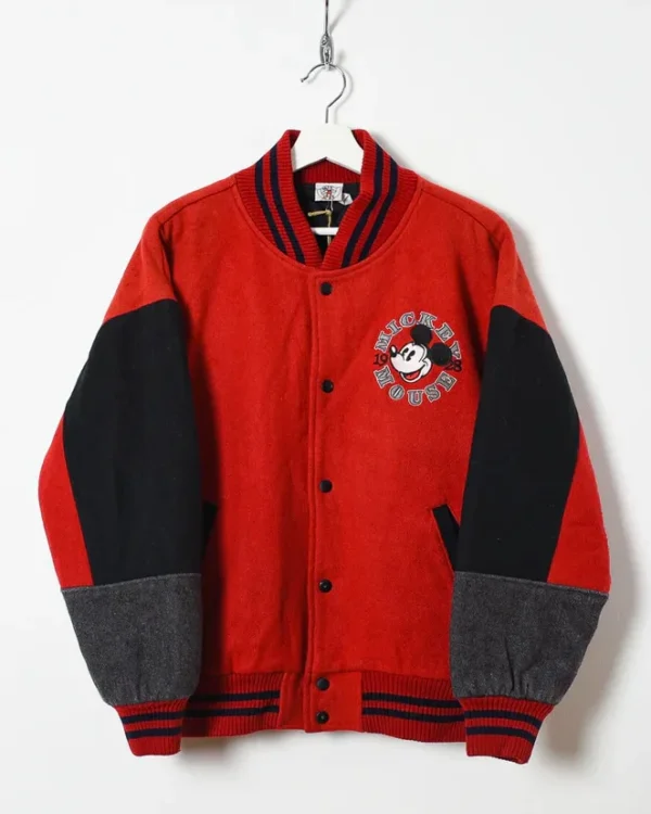 Vintage Mickey Mouse Red Varsity Jacket