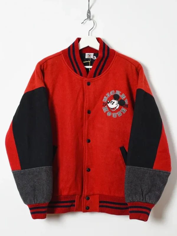 Vintage Mickey Mouse Red Varsity Jacket