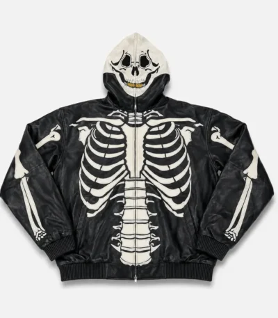 Vintage Vilanto Skeleton Leather Jacket