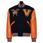 Virginia State University Black and Orange Varsity Jacket
