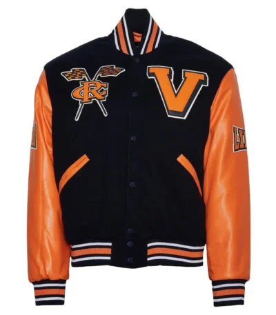 Virginia State University Black and Orange Varsity Jacket