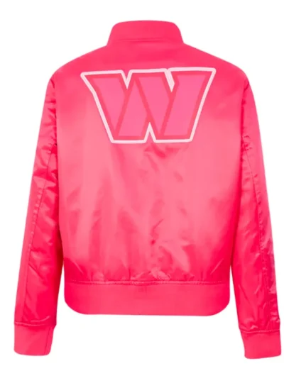 Washington Commanders Triple Pink Satin Jacket