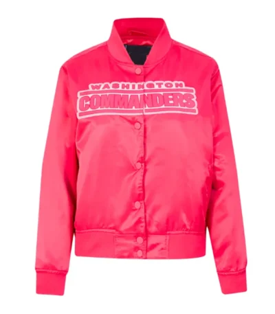Washington Commanders Triple Pink Satin Jacket