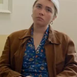 We Live in Time Florence Pugh Brown Jacket
