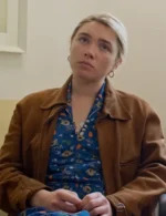 We Live in Time Florence Pugh Brown Jacket