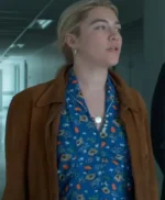 We Live in Time Florence Pugh Brown Jacket
