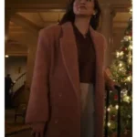 We Met in December Autumn Reeser Pink Wool Coat