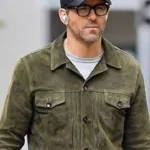 Welcome to Wrexham 2022 Ryan Reynolds Green Suede Jacket