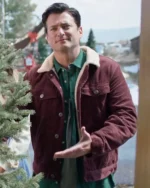 Wes Brown Deck the Walls Maroon Shearling Jacket