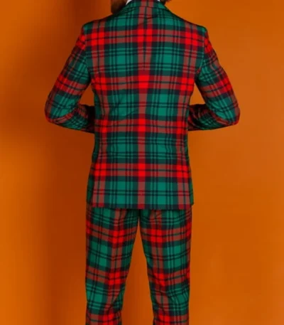 Western Style Red and Green Christmas Suit