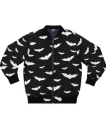 White Bats Black Bomber Jacket