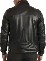 Wilkinson Black Leather Bomber Jacket