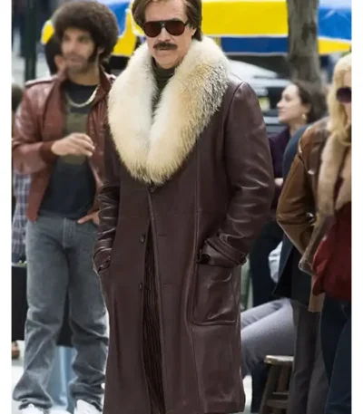 Will Ferrell Anchorman 2 Shearling Leather Coat