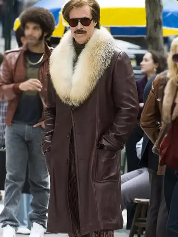 Will Ferrell Anchorman 2 Shearling Leather Coat