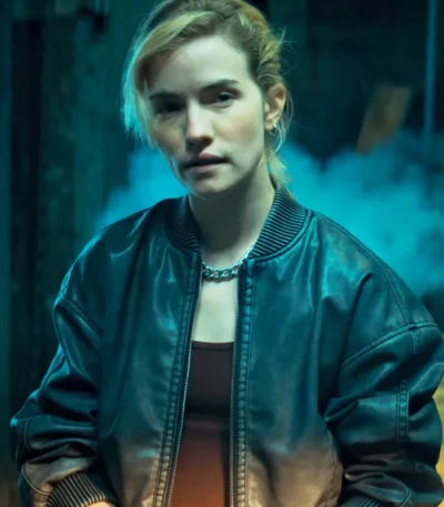 Willa Fitzgerald Relay Bomber Leather Jacket
