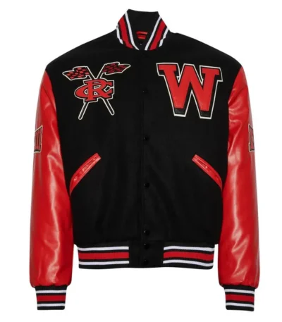 Winston Salem State University Black and Red Varsity Jacket