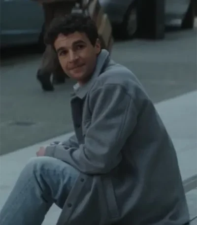 Wolf Man Christopher Abbott Grey Wool Coat