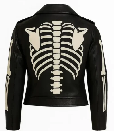 Women Skeleton Leather Cosplay Jacket