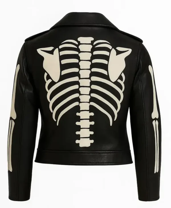 Women Skeleton Leather Cosplay Jacket