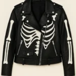Women Skeleton Leather Cosplay Jacket