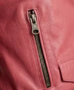 Womens Barbie Doll Pink Bomber Leather Jacket